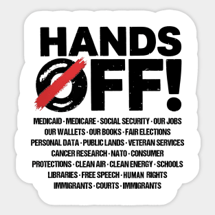 Hands Off America – Anti-Trump Resistance Message Sticker